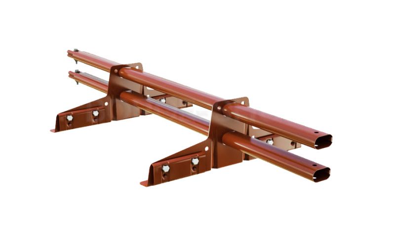 Комплект трубчатого снегозадержания BORGE 1 м для фальцевой кровли, терракотовый