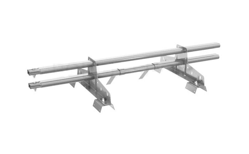 Комплект трубчатого снегозадержания BORGE 1 м для профнастила H-114, серый графит