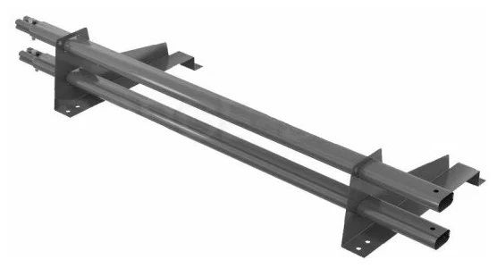 Комплект трубчатого снегозадержания BORGE 1 м для металлочерепицы с высокой ступенькой 400 мм, оцинкованный