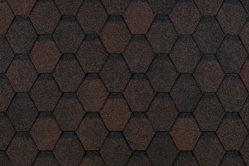 Гибкая черепица Docke / Деке  EURASIA ШЕСТИГРАННИК,Коричневый