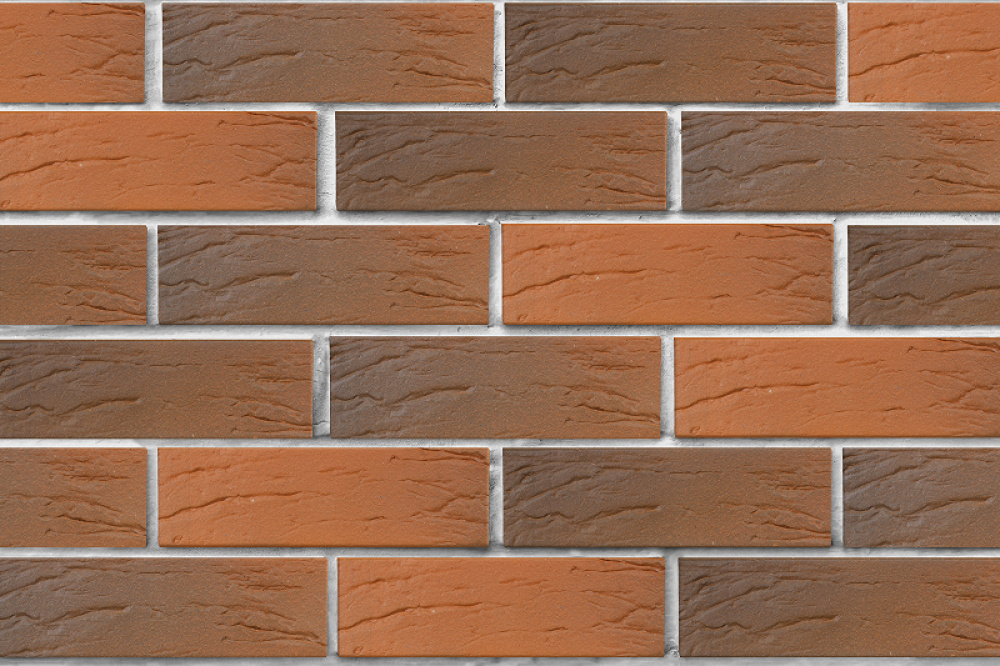 Кирпич облицовочный ЛСР красный флэшинг рустик, утолщенные стенки, М175, 250*120*65 мм