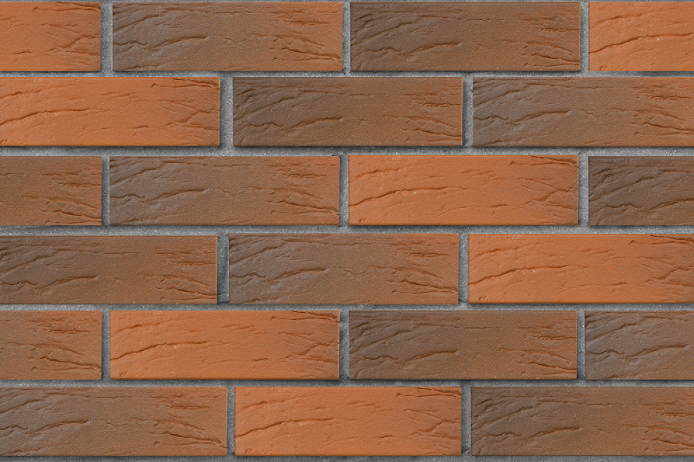 Кирпич облицовочный ЛСР красный флэшинг рустик, утолщенные стенки, М175, 250*120*65 мм