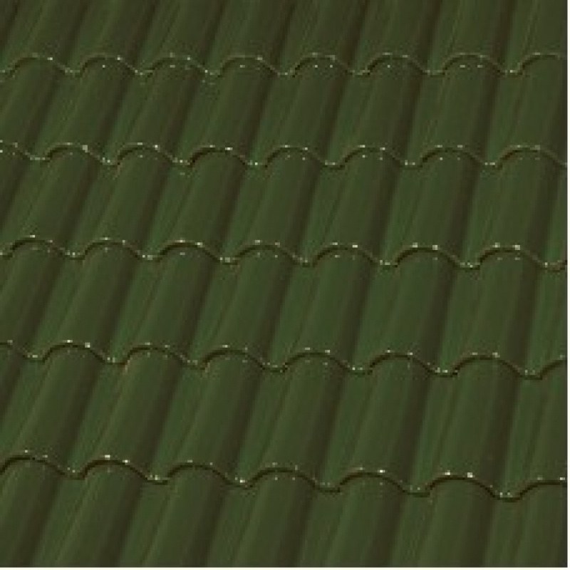 Керамическая черепица Монах и Монашка ГЛАЗУРЬ ЕТ5*2 С ДВУХ СТОРОН BOTTLE GREEN