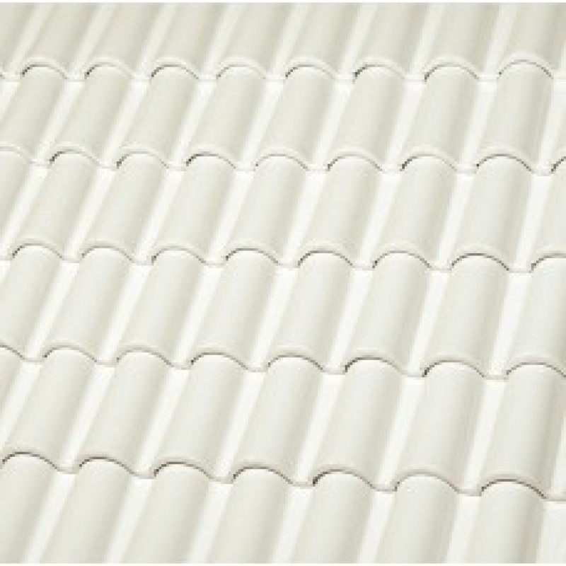 Керамическая черепица Монах и Монашка ГЛАЗУРЬ ЕТ5*2 С ДВУХ СТОРОН WHITE