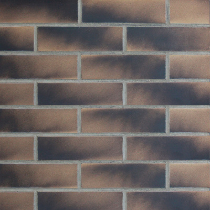 Плитка облицовочная Plato Space AB, серо-бежевая гладкая,черный от-к (240х71х14),Terramatic