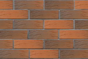 Кирпич облицовочный ЛСР красный флэшинг рустик, утолщенные стенки, М175, 250*120*65 мм