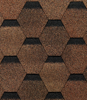 Гибкая черепица Docke / Деке PIE EURASIA ШЕСТИГРАННИК, Светло-коричневый