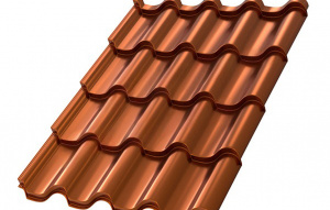 Металлочерепица МП Монтерроса-XL (AGNETA-20-Copper\Copper-0.5)