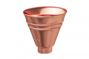 Водосточная система Aquasystem МЕДЬ ВОРОНКА ВОДОСБОРНАЯ КРУГЛАЯ 125/90 BC