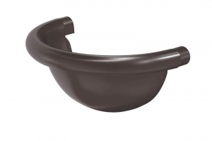 Водосточная система Aquasystem PU Заглушка желоба полукруглая, 90/125 RR32