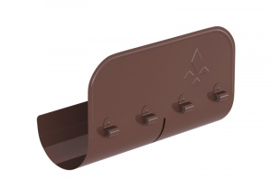 Водосточная система Aquasystem PU Ограничитель перелива прямой, 90/125 RAL8017