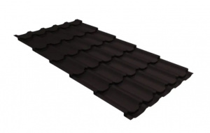 Металлочерепица Grand Line Kvinta Uno Satin Matt TX  RAL 9005 черный