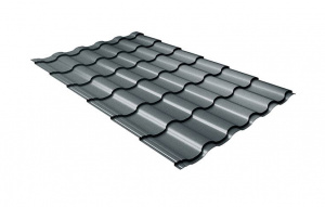 Металлочерепица Grand Line Kredo PurPro Matt 275 RAL 7016 антрацитово-серый