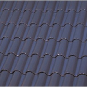Керамическая черепица большая двухволновая ГЛАЗУРЬ BLUE
