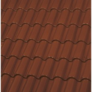 Керамическая черепица Монах и Монашка ГЛАЗУРЬ ЕТ5*2 С ДВУХ СТОРОН COGNAC