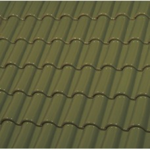 Керамическая черепица Монах и Монашка ГЛАЗУРЬ ЕТ5*2 С ДВУХ СТОРОН OLIVE GREEN