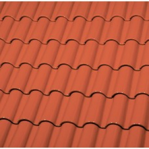 Керамическая черепица Монах и Монашка ГЛАЗУРЬ ЕТ5*2 С ДВУХ СТОРОН TRANSPARENT RED