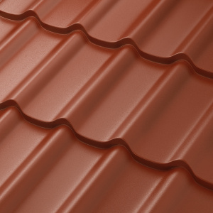 Металлочерепица Стокгольм PE 0,5мм, цинк 275 гр/кв.м. (лист 1185х430 мм)
