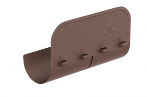 Водосточная система Aquasystem PU MATT Ограничитель перелива прямой, 90/125 RAL8017 Matt