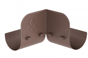 Водосточная система Aquasystem PU MATT Ограничитель перелива угловой, 90/125 RAL8017 Matt