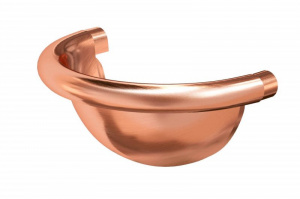 Водосточная система Aquasystem МЕДЬ ЗАГЛУШКА ПОЛУКРУГЛАЯ 125/90 BC