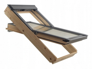 Мансардное окно Велюкс КОМФОРТ Дерево GZL FR06 1051B, 66х118 ручка снизу